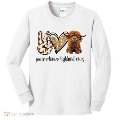 Highland Cow Kids Long Sleeve Shirt