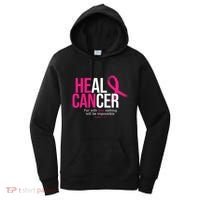 He Can Heal Cancer Pink Ribbon Breast Cancer Awareness Women's Hoodie thumb 0