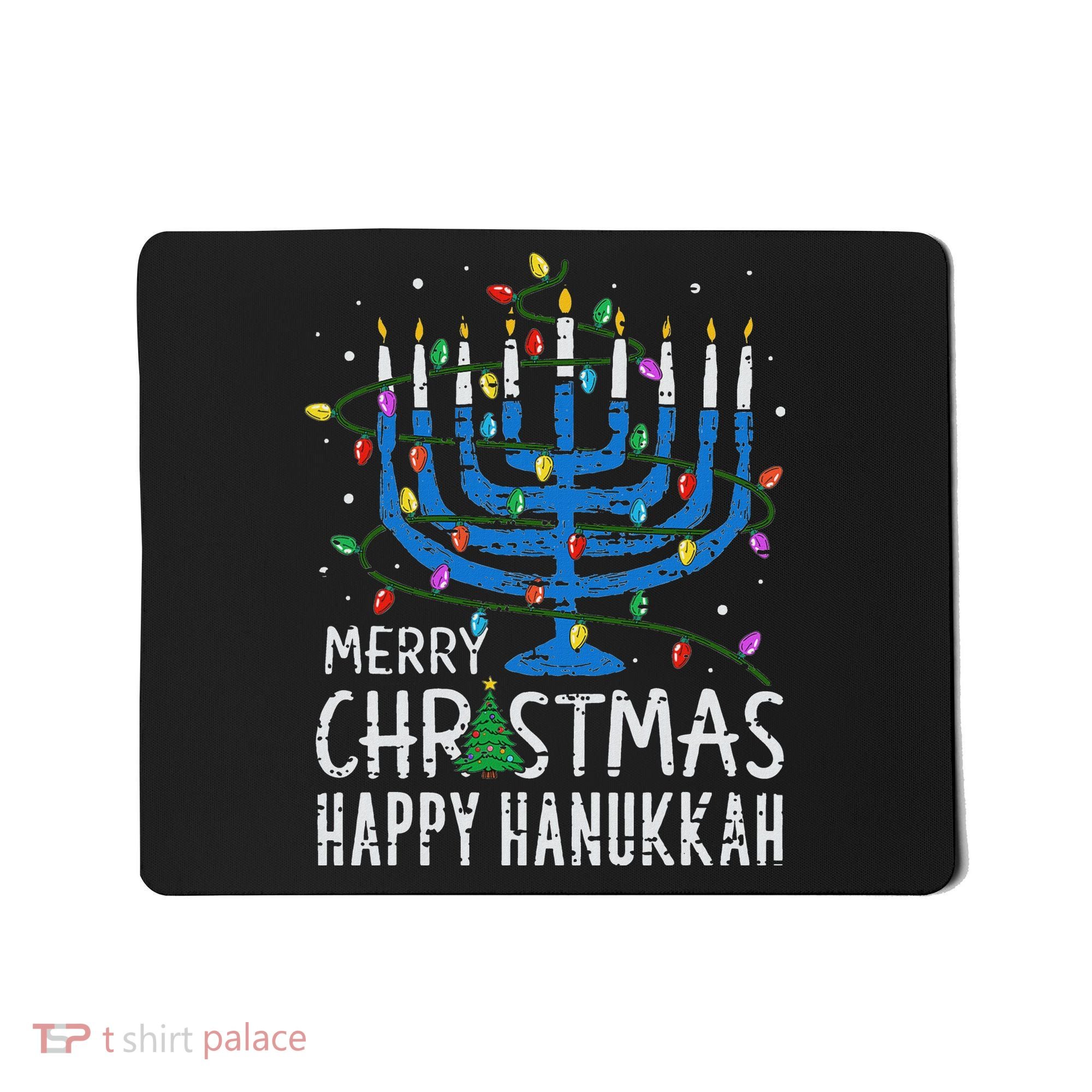 Happy Christmas Hanukkah Chanukah Jewish Mousepad