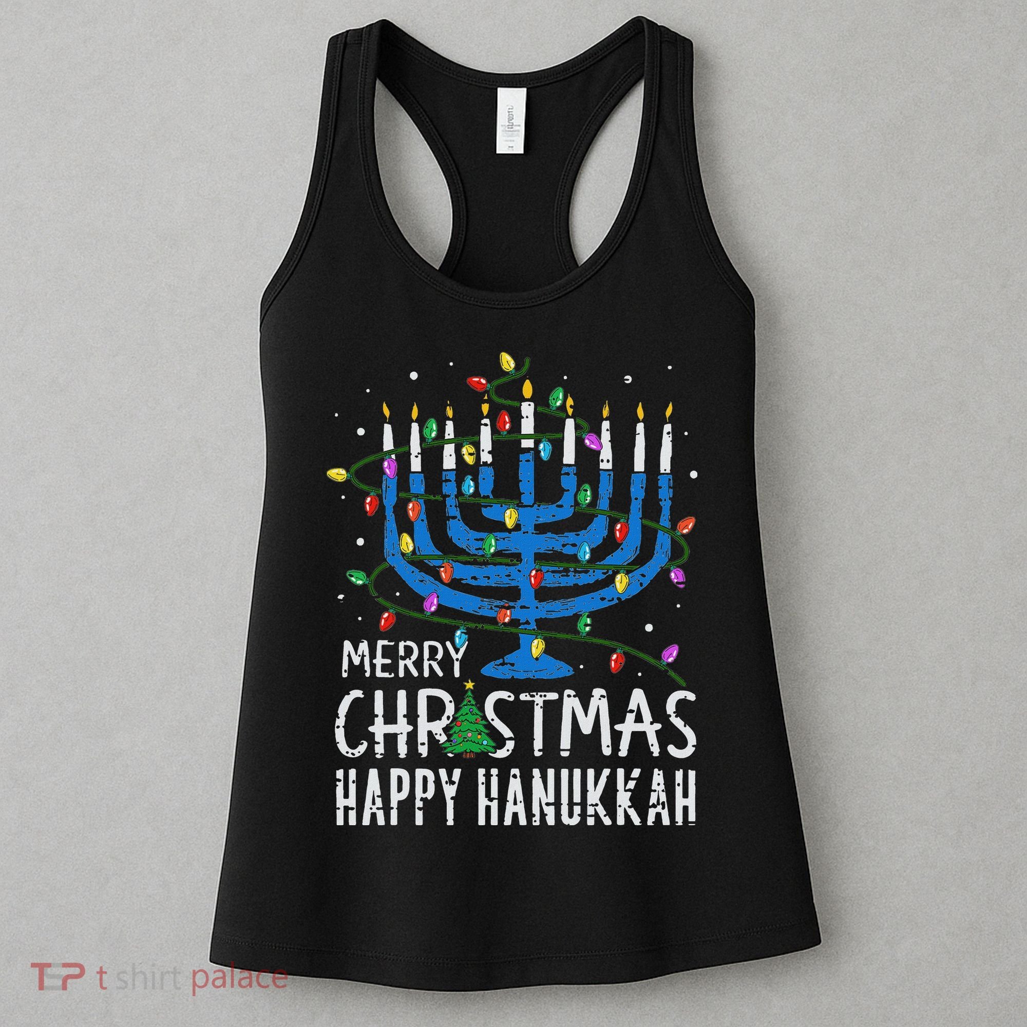 Happy Christmas Hanukkah Chanukah Jewish Women's Tank Top