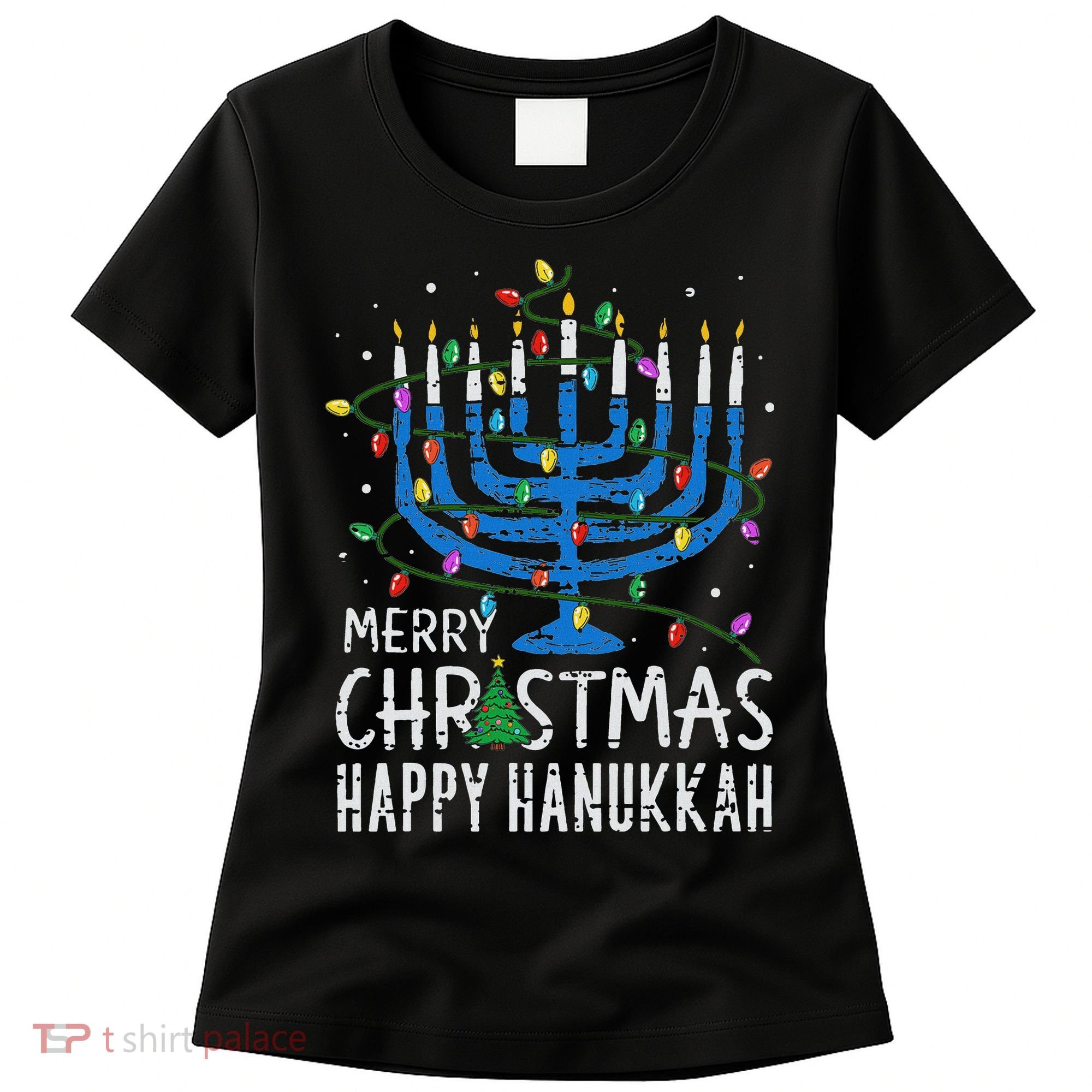 Happy Christmas Hanukkah Chanukah Jewish Women's T-Shirt