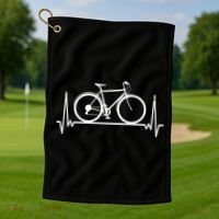 Heartbeat Cycling Golf Towel thumb 1