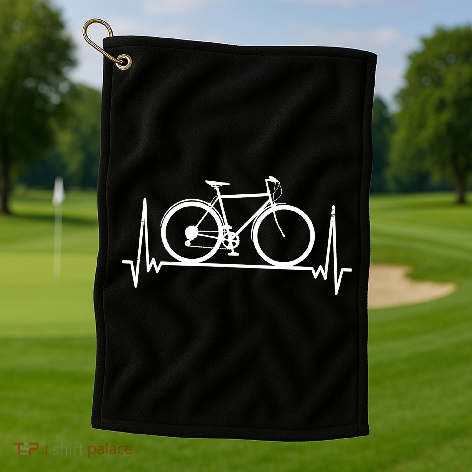 Heartbeat Cycling Golf Towel
