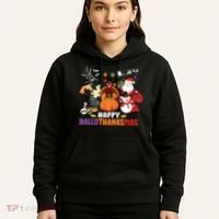 Halloween Christmas Happy Hallothanksmas Thanksgiving Hoodie thumb 5
