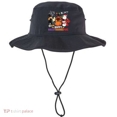 Halloween Christmas Happy Hallothanksmas Thanksgiving Bucket Hat