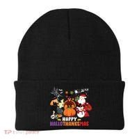 Halloween Christmas Happy Hallothanksmas Thanksgiving Beanie thumb 0