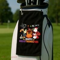 Halloween Christmas Happy Hallothanksmas Thanksgiving Golf Towel thumb 2