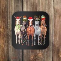 Horses Christmas Coaster thumb 0