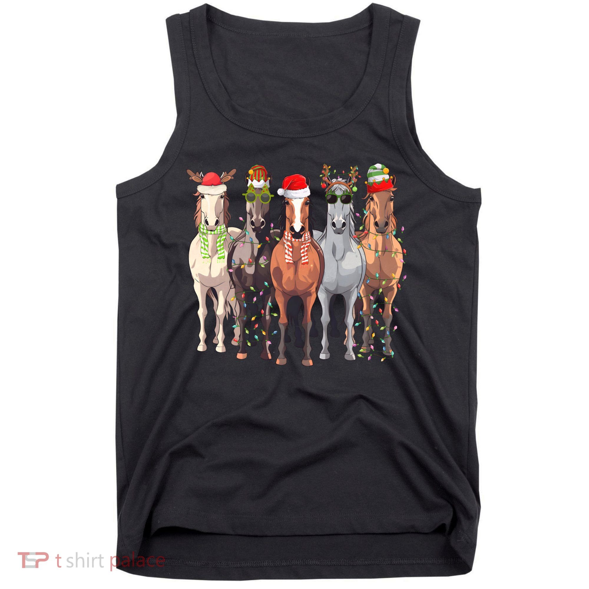 Horses Christmas Tank Top