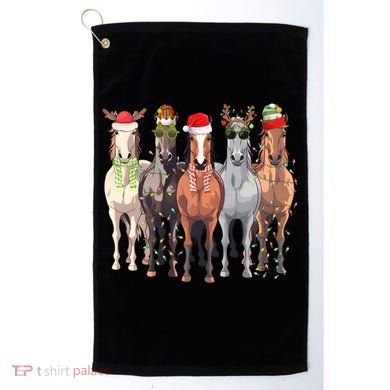 Horses Christmas Golf Towel