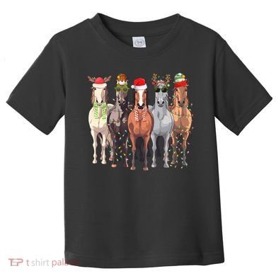 Horses Christmas Toddler T-Shirt