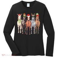 Horses Christmas Women's Long Sleeve Shirt thumb 0