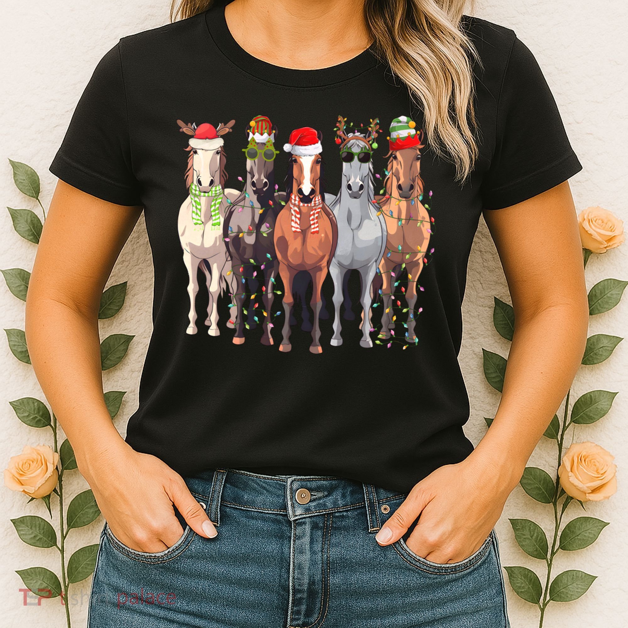 Horses Christmas Women's T-Shirt
