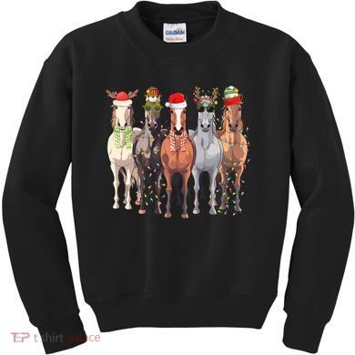 Horses Christmas Kids Sweatshirt