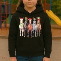 Horses Christmas Kids Hoodie thumb 3