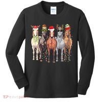 Horses Christmas Kids Long Sleeve Shirt thumb 0