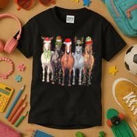 Horses Christmas Kids T-Shirt thumb 3