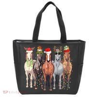 Horses Christmas Tote Bag thumb 0