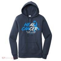 He Can Heal Cancer Colon Cancer Awareness Blue Ribbon Women's Hoodie thumb 0