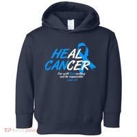 He Can Heal Cancer Colon Cancer Awareness Blue Ribbon Toddler Hoodie thumb 0