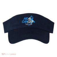 He Can Heal Cancer Colon Cancer Awareness Blue Ribbon Visor thumb 0