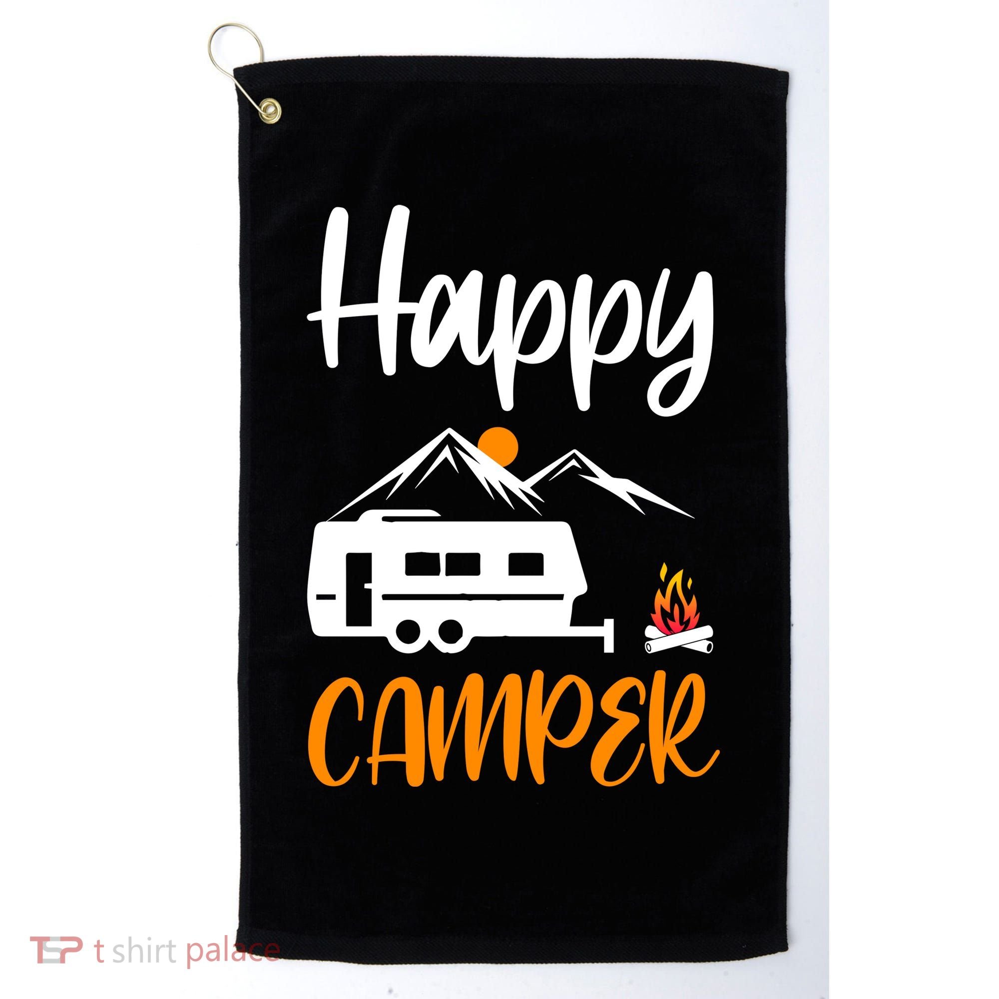 Happy Camper Golf Towel