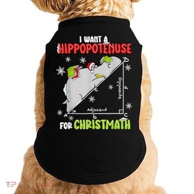 Hippopotamus Christmath Doggie Tank