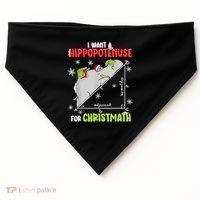 Hippopotamus Christmath USA-Made Doggie Bandana thumb 0