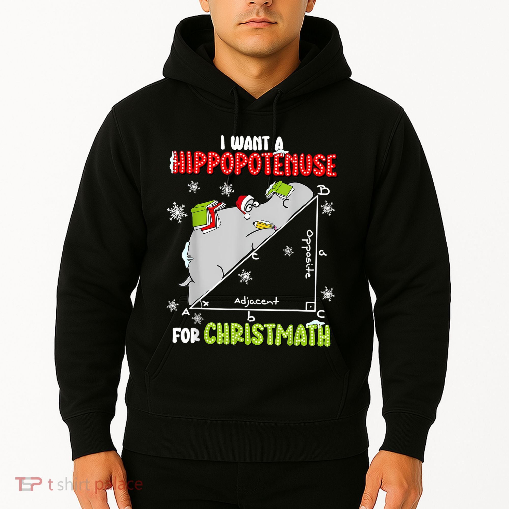 Hippopotamus Christmath Hoodie