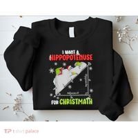 Hippopotamus Christmath Sweatshirt thumb 2