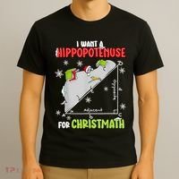Hippopotamus Christmath T-Shirt thumb 3