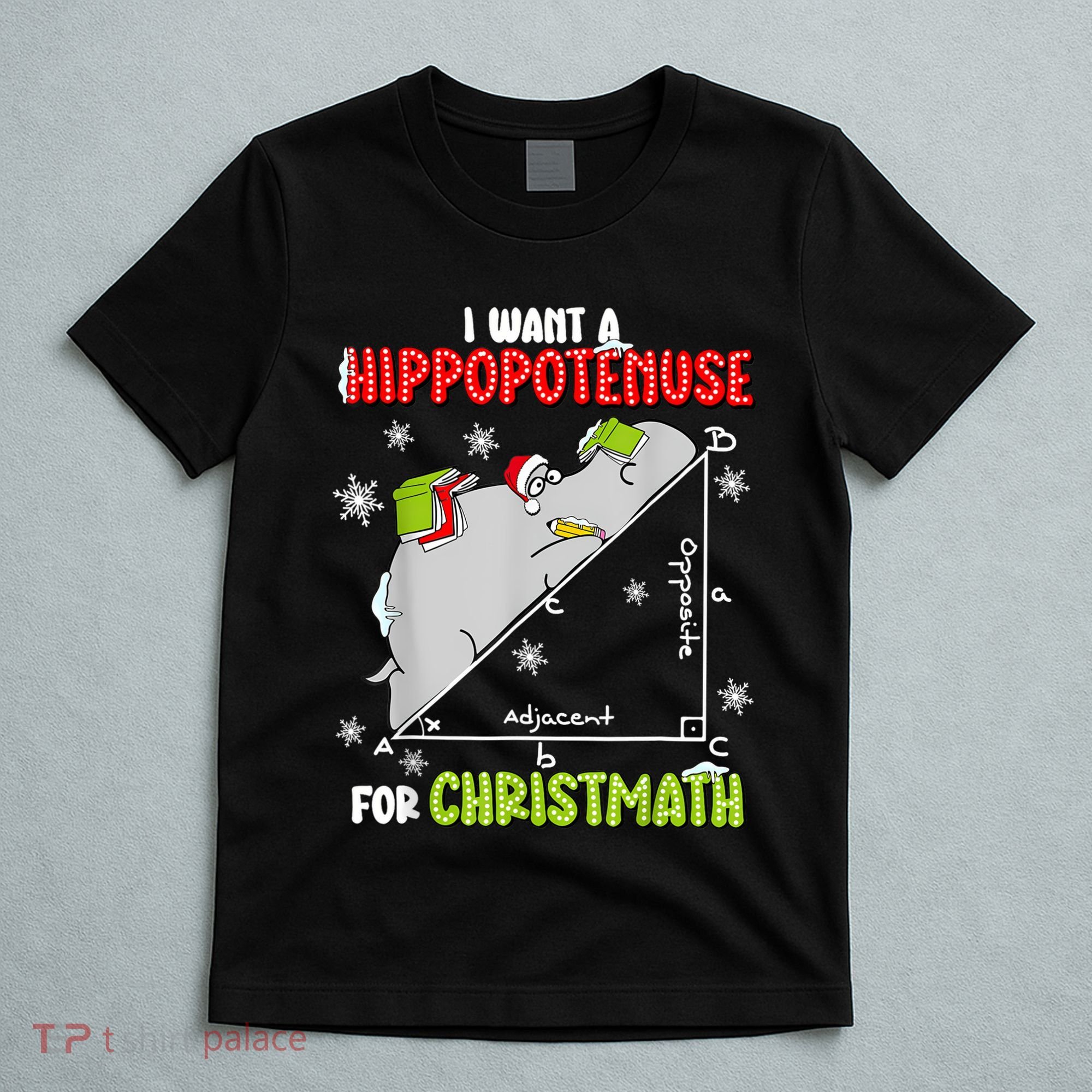 Hippopotamus Christmath T-Shirt