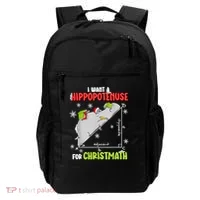 Hippopotamus Christmath Backpack thumb 0