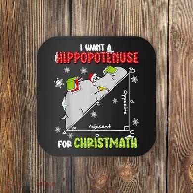 Hippopotamus Christmath Coaster