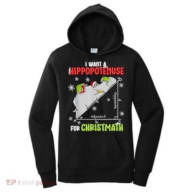 Hippopotamus Christmath Women's Hoodie