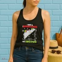 Hippopotamus Christmath Women's Tank Top thumb 2