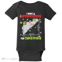 Hippopotamus Christmath Baby Bodysuit thumb 0
