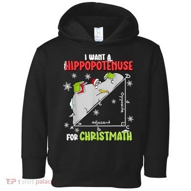 Hippopotamus Christmath Toddler Hoodie