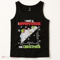 Hippopotamus Christmath Tank Top thumb 2