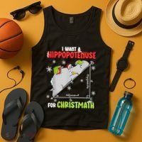 Hippopotamus Christmath Tank Top thumb 4