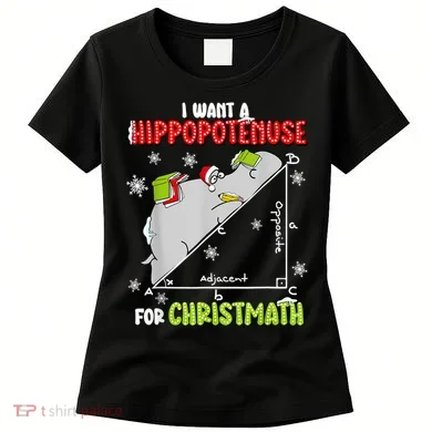 Hippopotamus Christmath Women's T-Shirt
