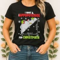 Hippopotamus Christmath Women's T-Shirt thumb 2