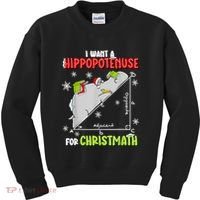 Hippopotamus Christmath Kids Sweatshirt thumb 0