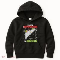 Hippopotamus Christmath Kids Hoodie thumb 0