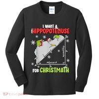 Hippopotamus Christmath Kids Long Sleeve Shirt thumb 0