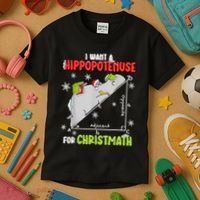 Hippopotamus Christmath Kids T-Shirt thumb 3