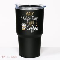 Half Coffee Half Dialysis Nurse Gift, Dialysis Nurse Tumbler thumb 0