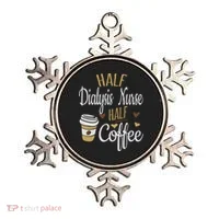 Half Coffee Half Dialysis Nurse Gift, Dialysis Nurse Ornament thumb 0