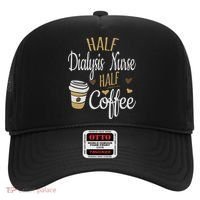 Half Coffee Half Dialysis Nurse Gift, Dialysis Nurse Hat thumb 0