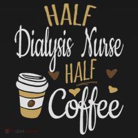 Half Coffee Half Dialysis Nurse Gift, Dialysis Nurse Kids Sweatshirt thumb 2